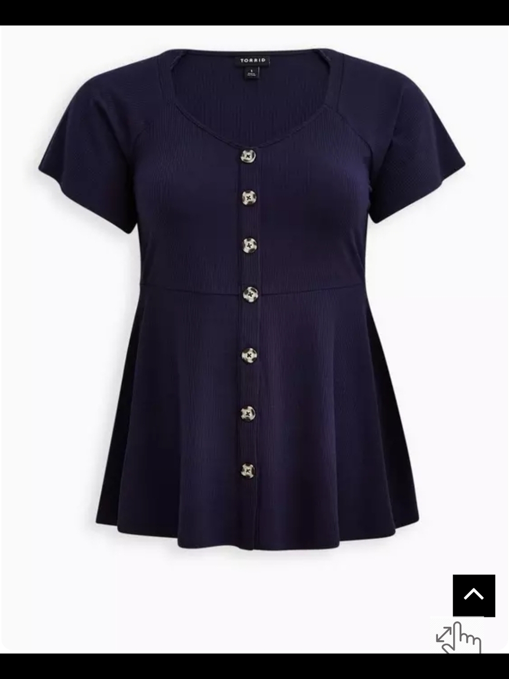 Torrod Peplum Button Front Top
